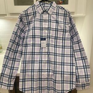Croft & Barrow Blue and White Casual Button Down Shirt